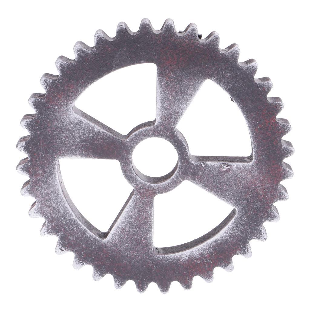 12cm Wood Steampunk Gear Wheel for Home Bar Shops Wall Art Hanging Decors #B