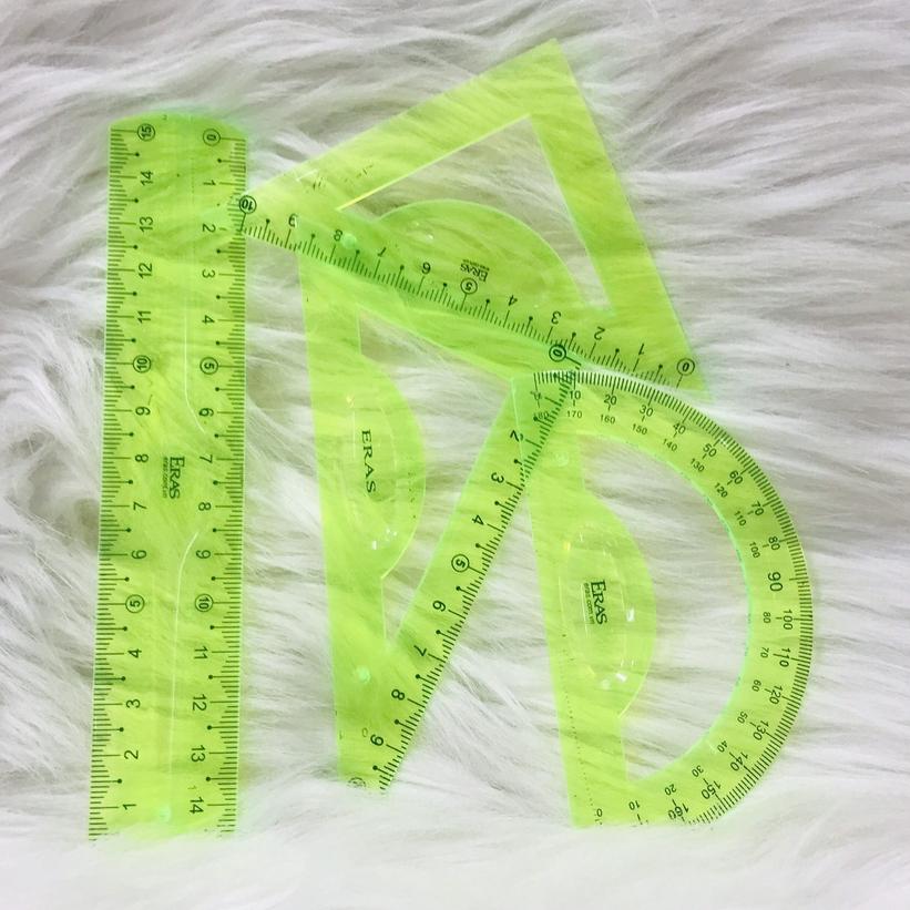 Bộ Eke Đo Độ 4 sản phẩm NHỰA DẺO 15cm- 20cm Eras màu ngẫu nhiên