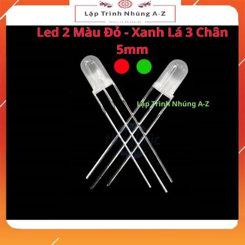 [Lập Trình Nhúng A-Z][G14] Led 2 Màu Đỏ - Xanh Lá 3 Chân 5mm