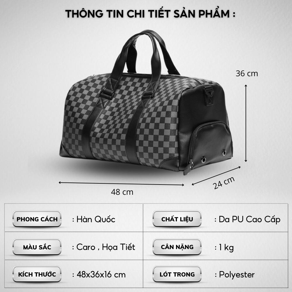 Túi xách du lịch,Chất liệu da cao cấp,Túi trống du lịch,túi du lịch lv-Chống thấm nước,Có ngăn để giày riêng biệt -