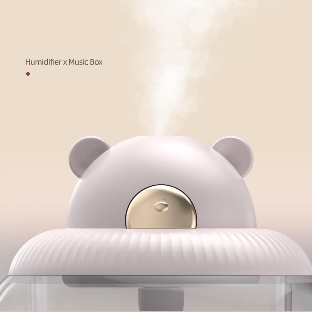 3 In 1 Ultrasonic Air Humidifier With Carousel Music Box Diffuser Mist Maker 320ml