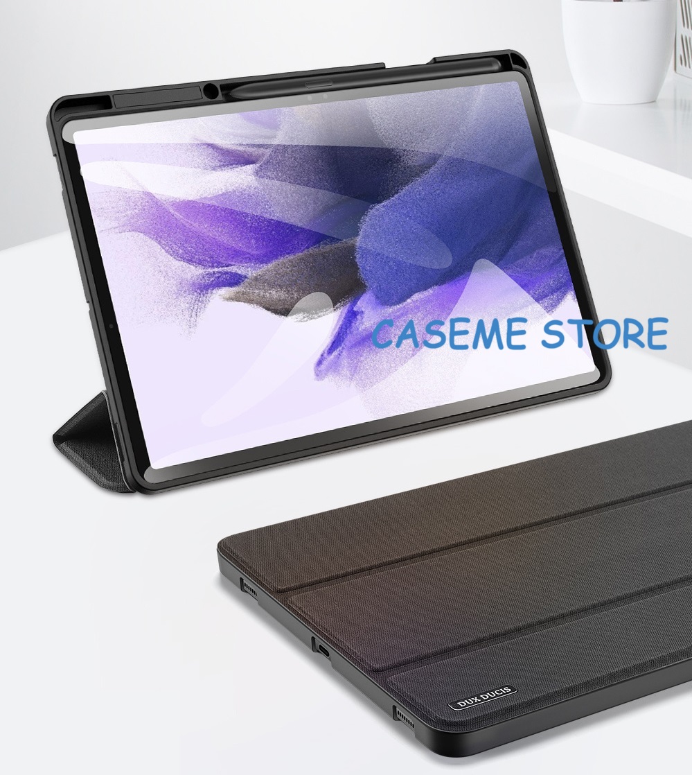 Bao da Dux Ducis Domo dành cho Samsung Galaxy Tab S7 FE  có khay đựng bút - Hàng chính hãng