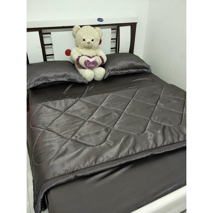 Vỏ gối lẻ - Áo gối ôm phi lụa mát mịn JejuBedding dày dặn thoáng mát