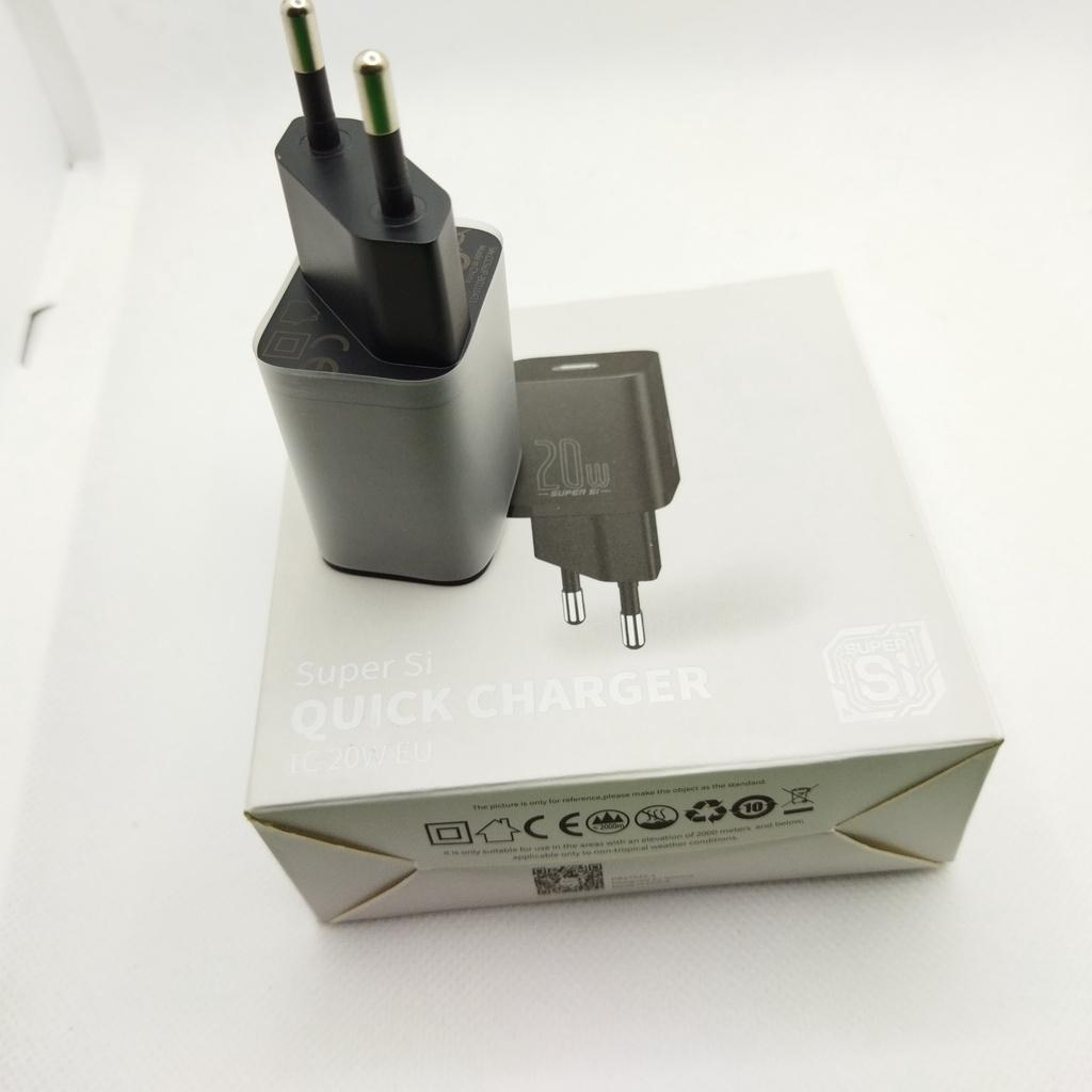 Cốc Sạc Nhanh Super Si 20W USB Type C For iPhone 12 PD Travel Wall Charger Hàng chính hãng