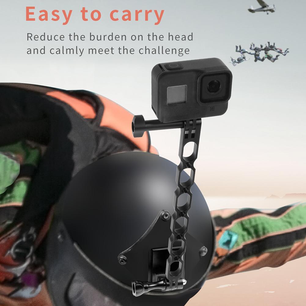 1/4 inch Hợp Kim Nhôm Selfie Tay Cầm Nối Dài Cánh Tay Mũ Bảo Hiểm Kéo Dài Thanh Gắn Giá Đỡ cho Gopro Hero 8 Max Insta 360 1 X