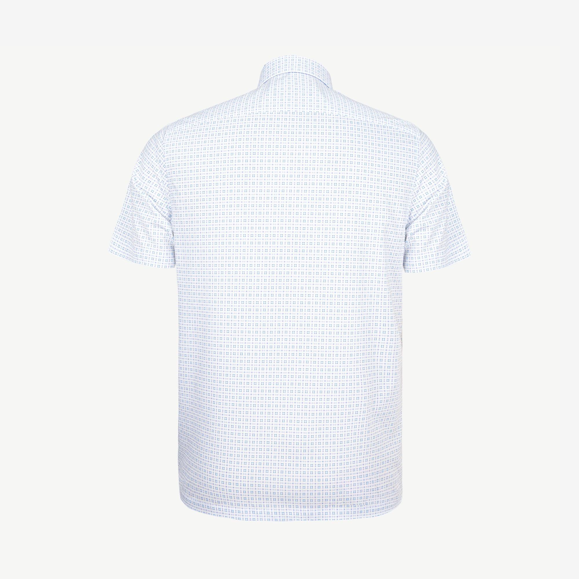 Áo sơ mi nam KHATOCO Tailor Fit ngắn tay A1MN538T2-CNCR842-2710-N