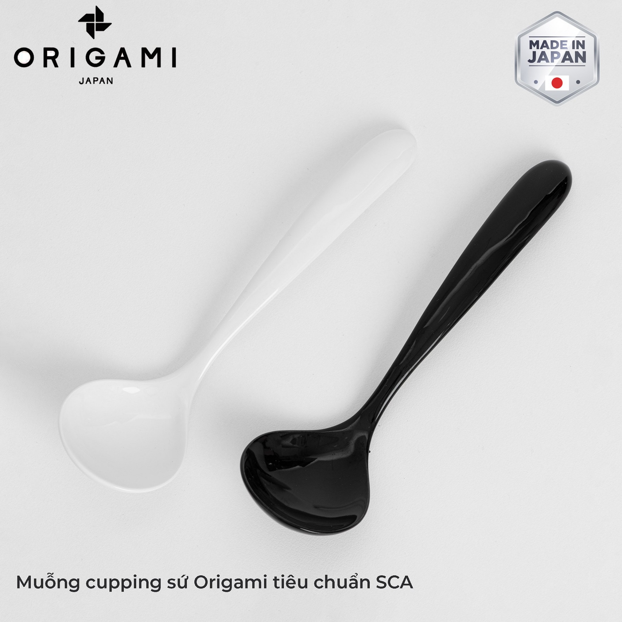 Muỗng cupping sứ Origami tiêu chuẩn SCAJ