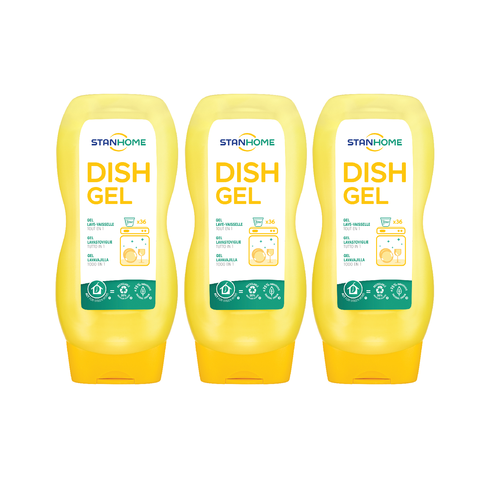 Combo 3 gel rửa bát chuyên dụng cho máy rửa bát All in one Stanhome DISH GEL 720ml