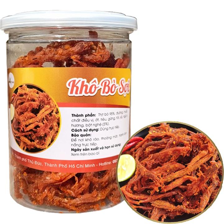 KHÔ BÒ SỢI DÀI HÀNG LOẠI NGON MỖI HŨ 200G HIỆU SK FOOD