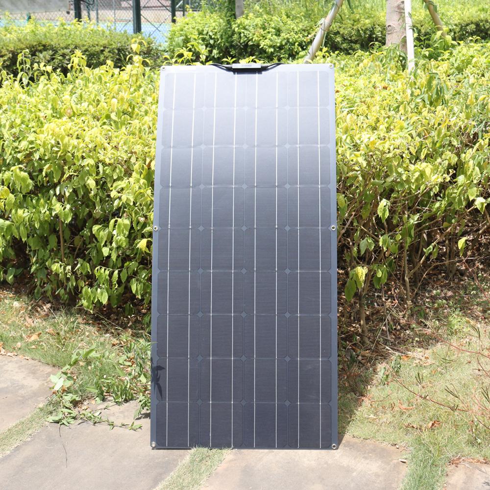Bảng điều khiển năng lượng mặt trời 12 v Hệ thống bảng quang điện 300w 150w cho xe gia đình thuyền sạc pin ban công cắm trại du lịch linh hoạt không thấm nước Màu sắc: 300w kit