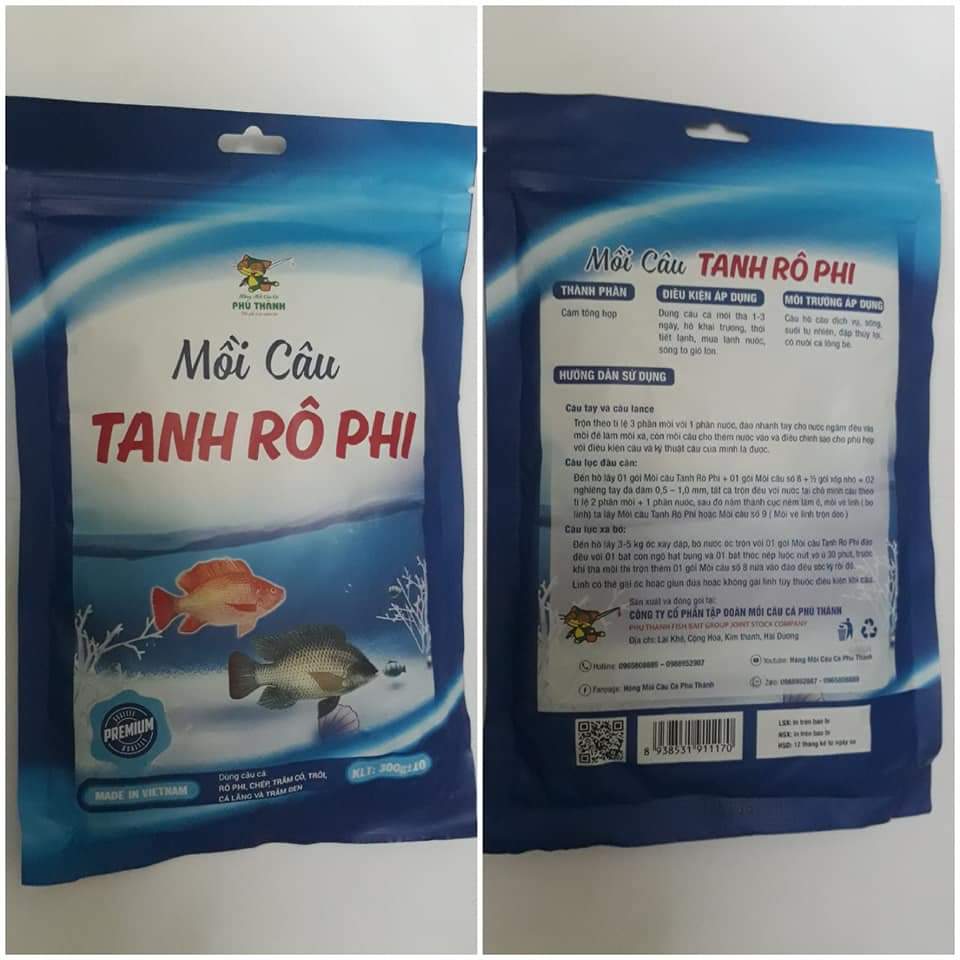 2 gói Mồi Câu Cá TANH RÔ PHI _ Hãng Phú Thành