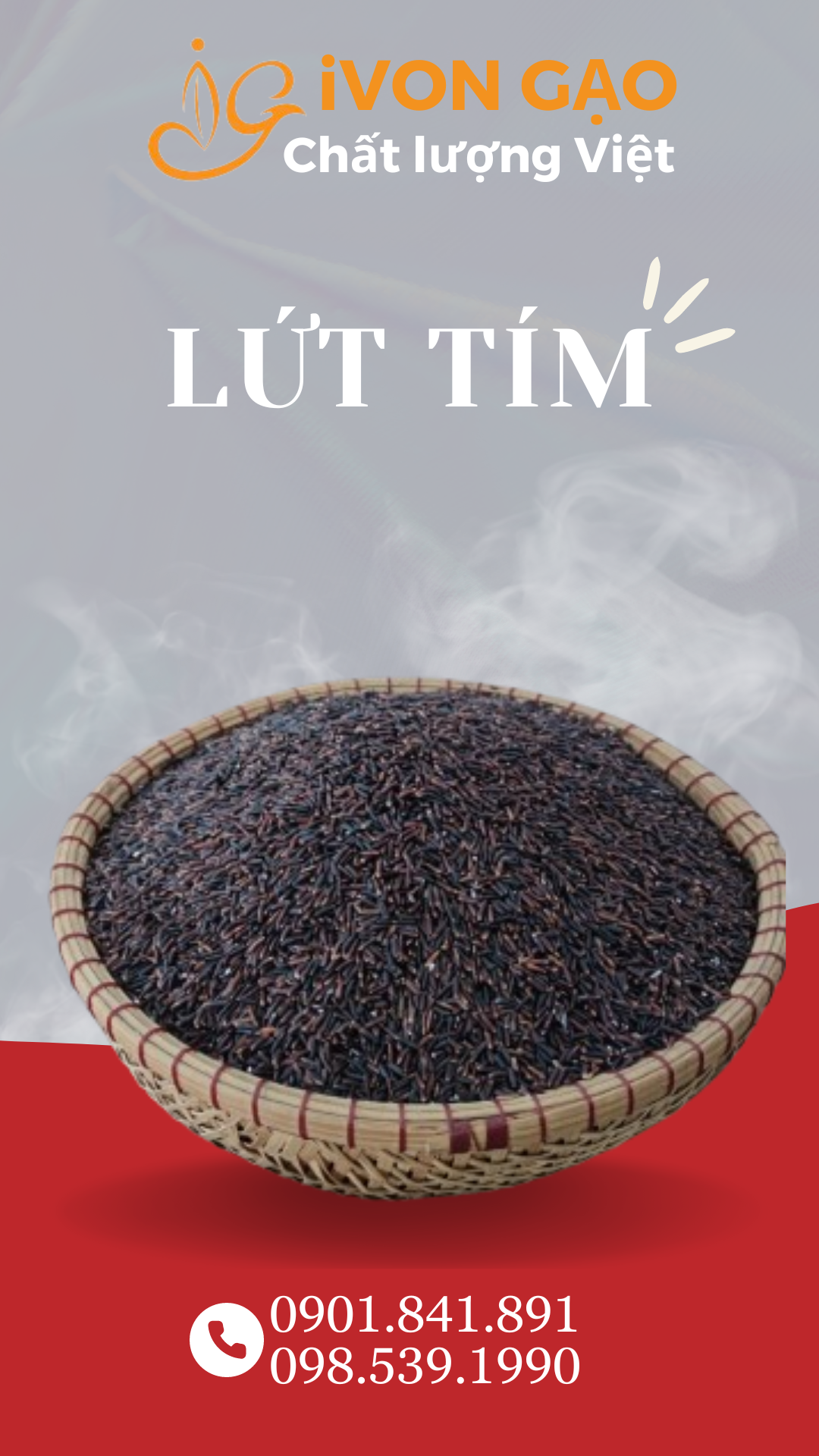 Gạo Lức Tím - Túi 5 kg - Dẻo, thơm, mềm cơm