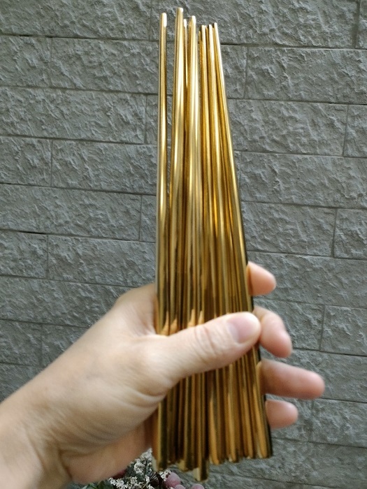 Set 10 đôi đũa inox 304 mạ vàng