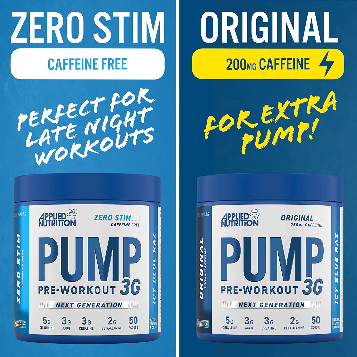 Pump 3G Pre Workout Applied Nutrition 50 Scoop - Tăng Sức Mạnh Sức Bền
