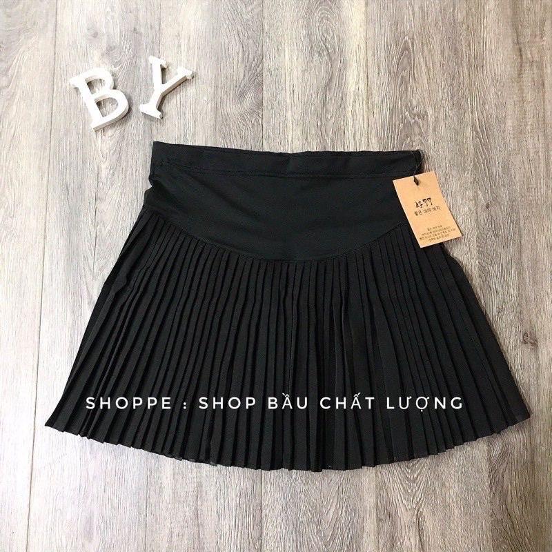 Chân váy bầu tầng xếp ly thời trang