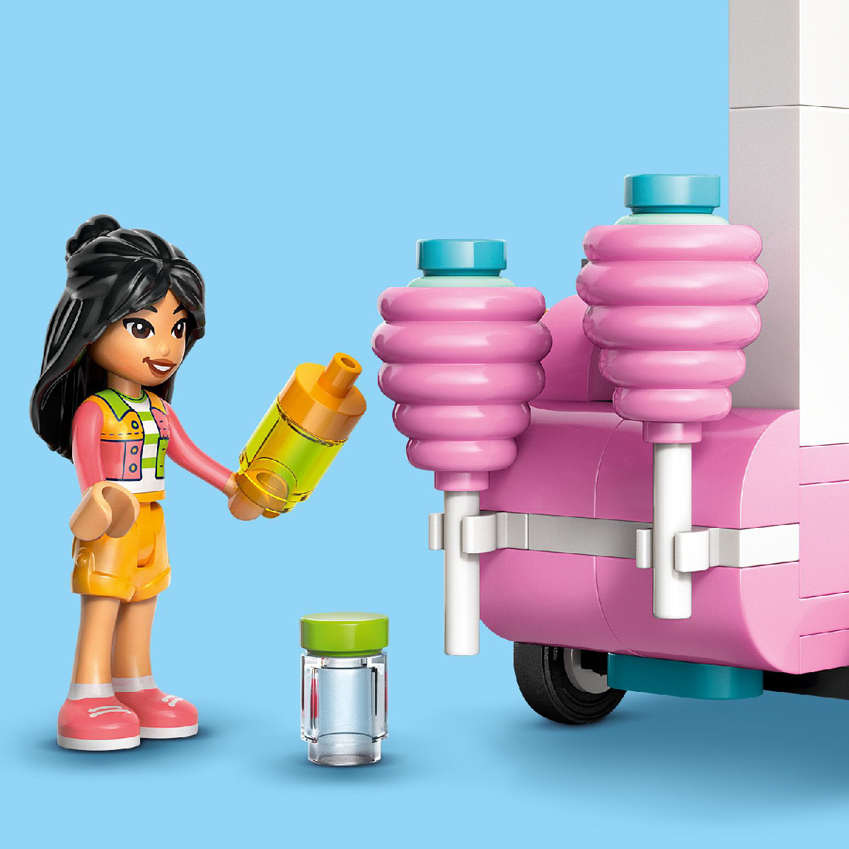 LEGO FRIENDS 42643 Đồ Chơi Lắp Ráp Quầy Kẹo Bông Gòn Di Động Và Xe Scooter (110 chi tiết)