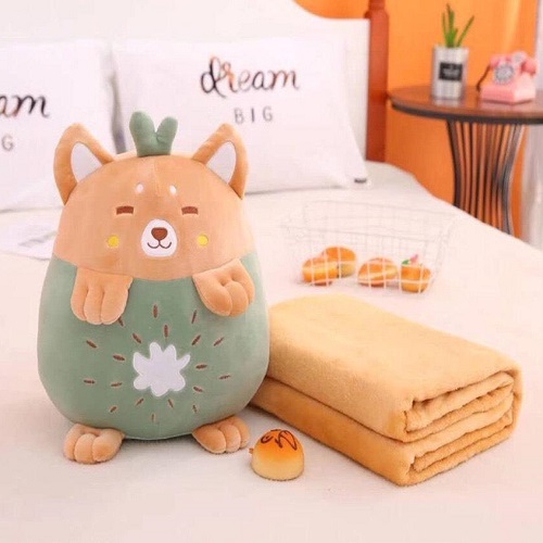 Bộ chăn gối hình trái cây 3in1 cho Bé, cho văn phòng dễ thương