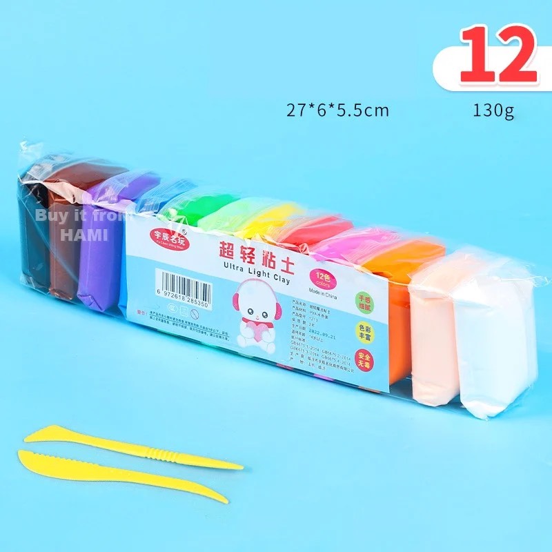 Đất sét, đất nặn tự khô  màu an toàn nặn hình đáng yêu siêu nhẹ an toàn cho bé, không mùi