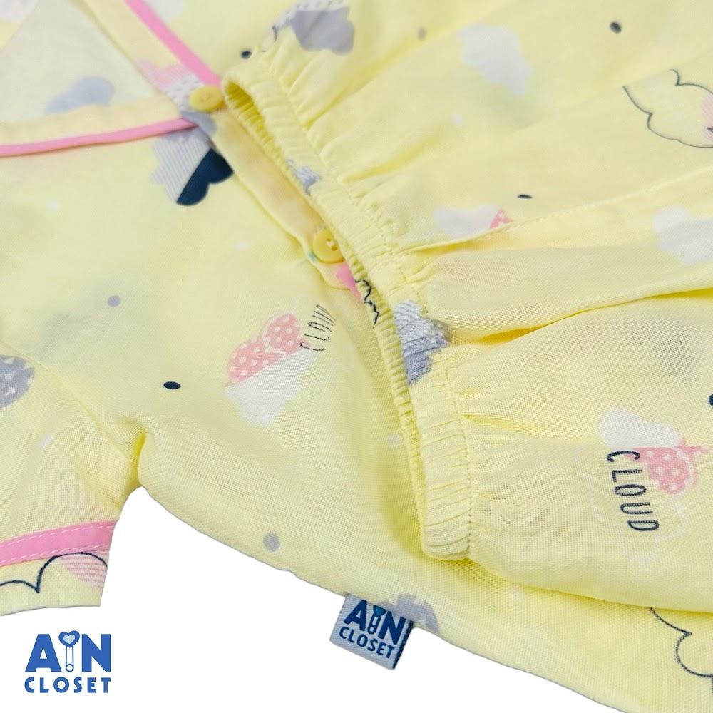 Bộ quần áo Lửng bé gái họa tiết Mây Vàng Xô sợi tre - AICDBGXBJWRK - AIN Closet