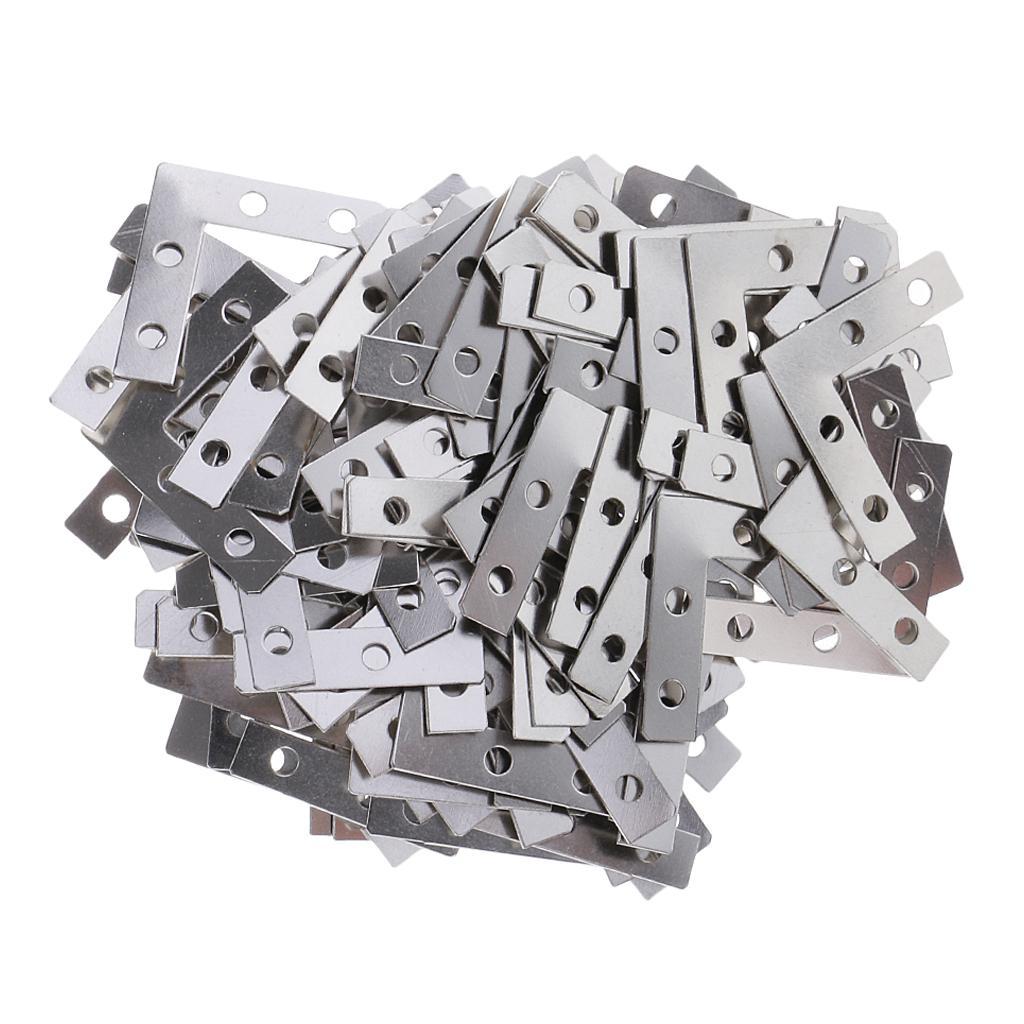 150pcs Angle Plate Corner Brace Flat L Shape Bracket for Picture Frame 38mm