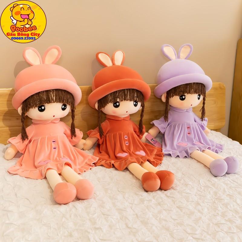 Gấu bông Búp Bê Váy Nhung Tim Đủ Size Cao Cấp