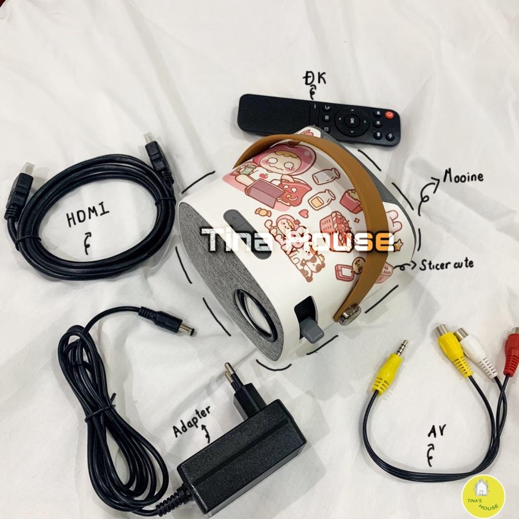 Máy chiếu moonie giá rẻ tại nhà LED HD Mini Độ Phân Giải 1080p-