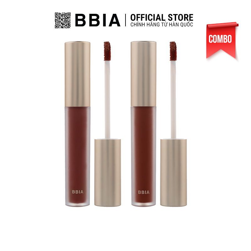 Combo Gồm 2 Son Kem Lì BBIA Last Velvet Lip Tint Asia Edition 2 ( 2 x 5g) - A7 Hilling Mui Ne