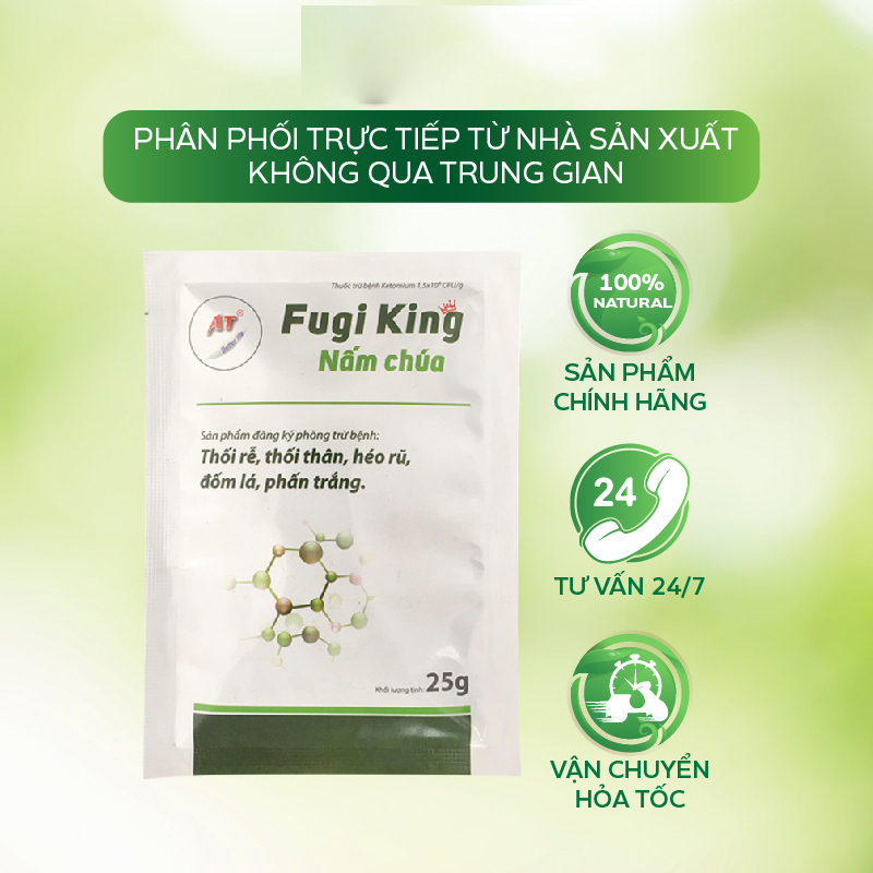 Thuốc Trừ Nấm Sinh Học Trừ Bệnh Đạo Ôn, Thối Rễ, Thán Thư, Thối Thân Tăng Sức Đề Kháng Cho Cây - Fugi King 25g