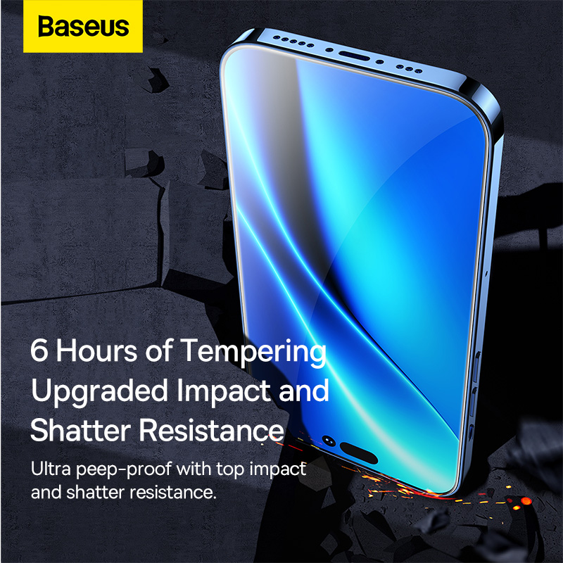 Kính Cường Lực Chống Bụi Màn Loa All-glass Crystal Peep-proof Tempered Glass EasyStick Film iP14