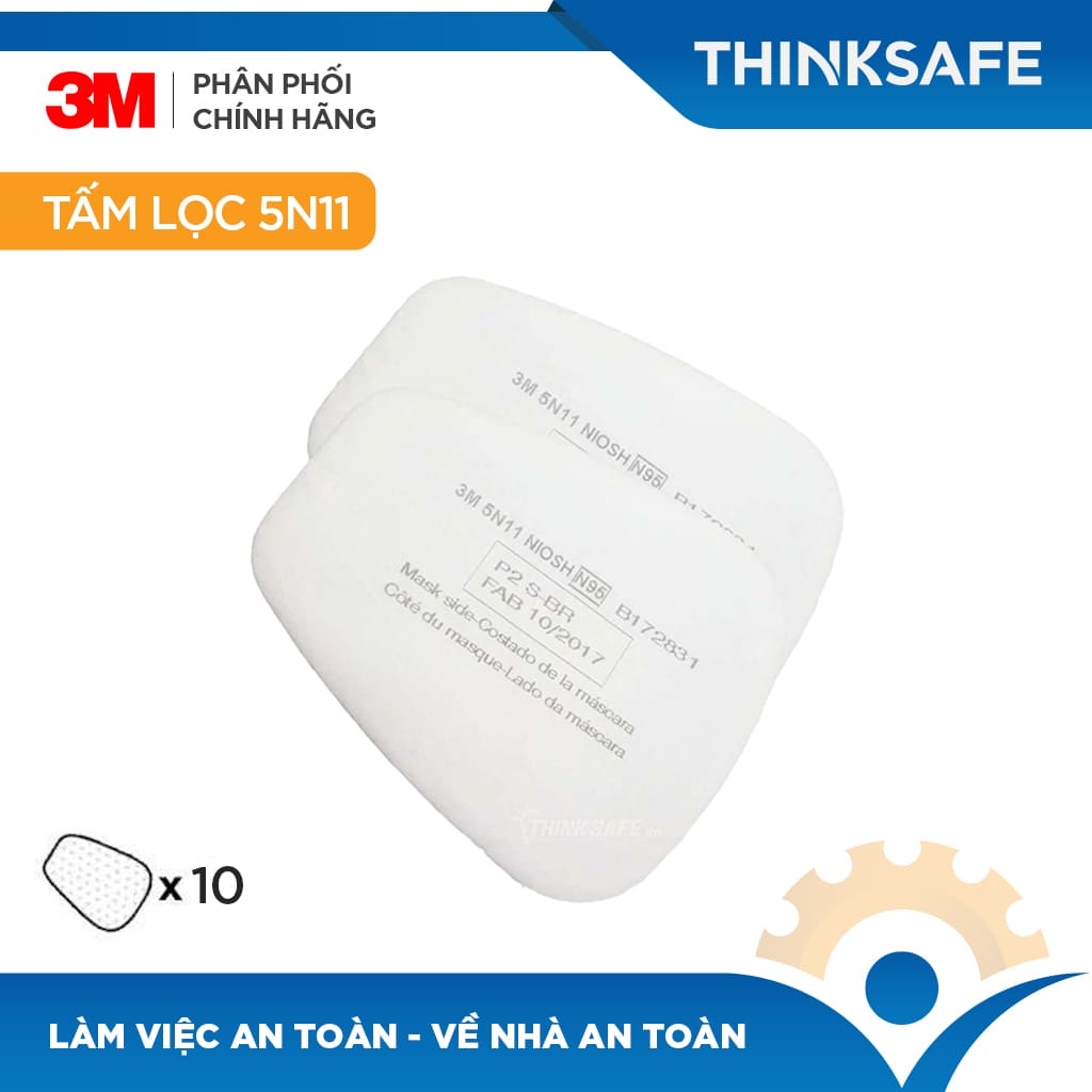 Mặt nạ phòng độc 3M Thinksafe, chống bụi mịn, chống độc, chống sơn, hóa chất, bảo vệ hô hấp, chính hãng - 6200/6003