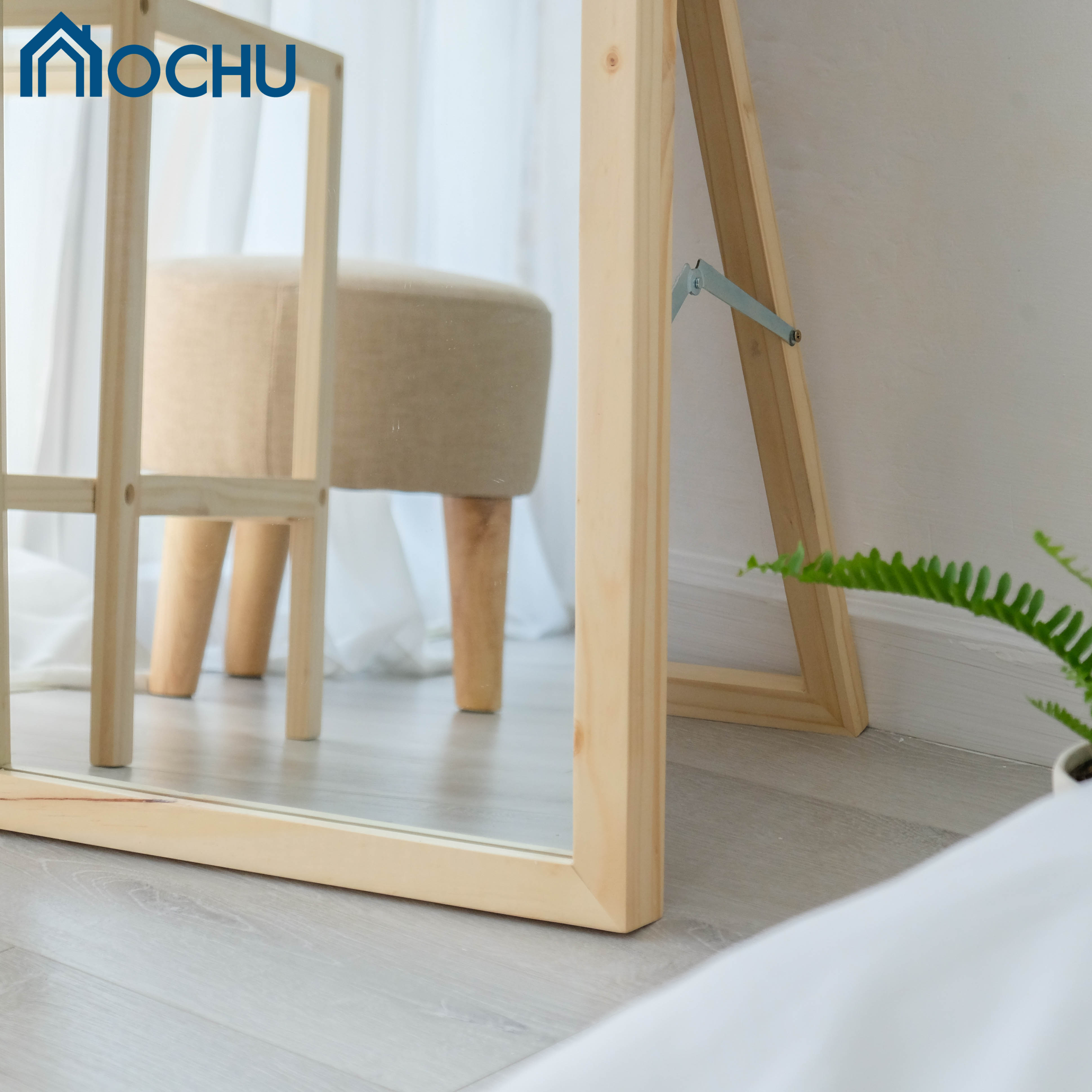 Gương Đứng Soi Toàn Thân Tràn Viền Khung Gỗ OCHU - A Mirror - Natural