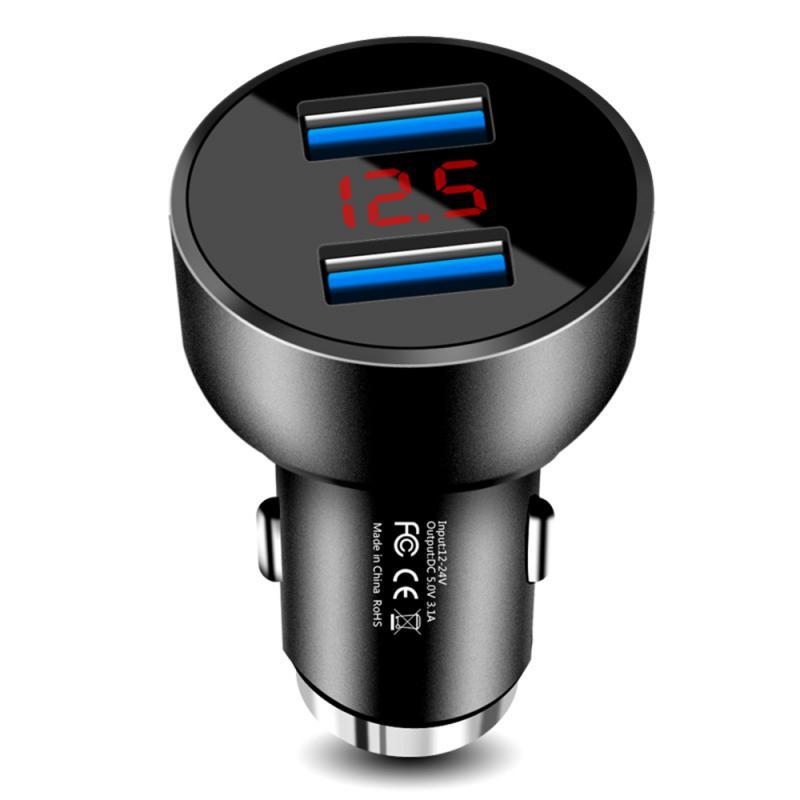 Dual USB QC 3.0 Bộ sạc xe hơi Universal Bộ bộ điều hợp bộ sạc di động Voltmeter cho điện thoại di động Phụ kiện xe hơi bền bỉ