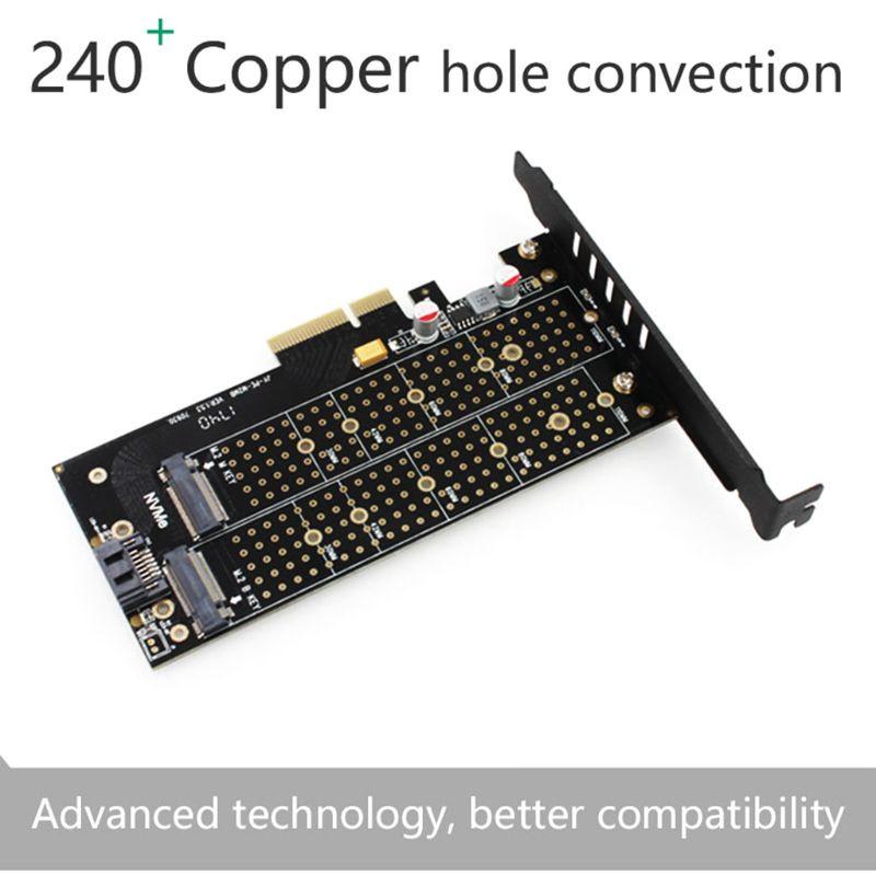 Thẻ Chuyển Đổi M.2 Nvme Ngff Sang Pcie3.0 Ssd Sata3 Kèm Quạt Tản Nhiệt