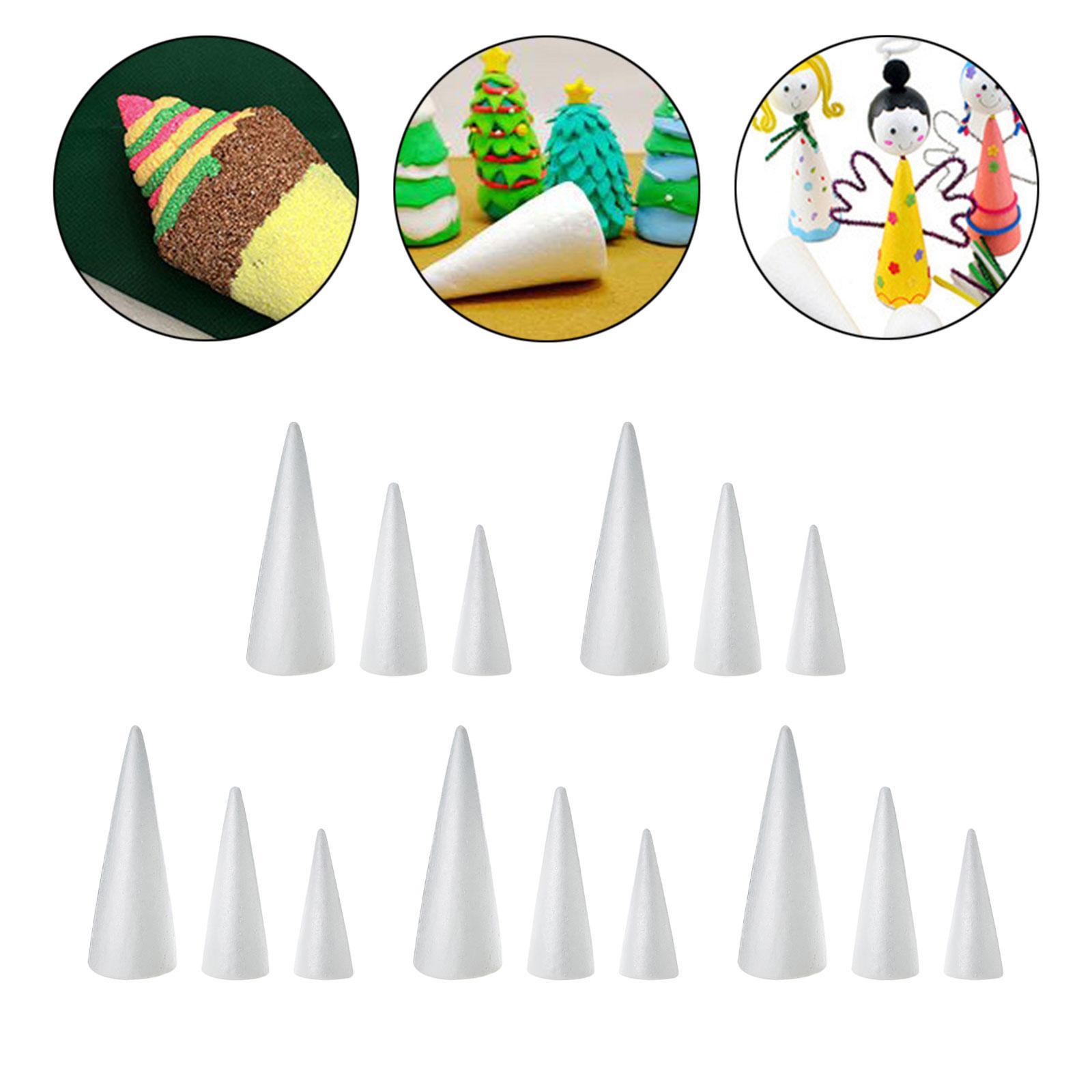 15x Foam Cones Foam Tree Cones for Classroom Activities Party Children Kids