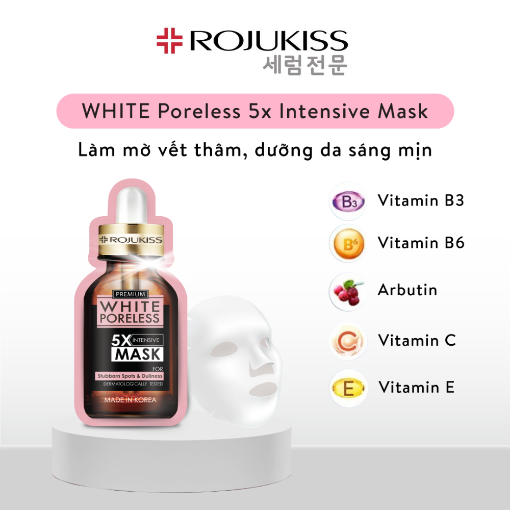 Combo 3 mặt nạ Rojukiss làm mờ vết thâm & dưỡng da sáng mịn