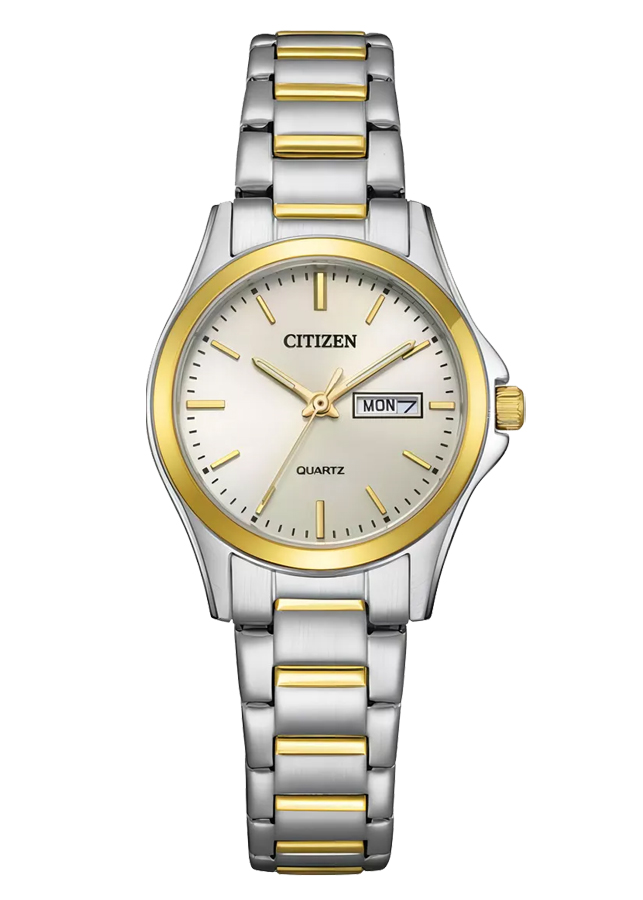 Đồng Hồ Nữ Citizen Pin-Quartz Dây Thép Không Gỉ EQ0614-52A - Mặt Trắng (28mm)