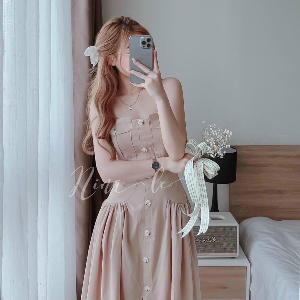 FREE SHIP Đầm 2 Dây Đuôi Cá Thiết Kế Maxi Dáng Dài Trễ Vai Đi Biển Dạo Phố Sang Chảnh Thời Trang Váy Nữ KIM GIA DS