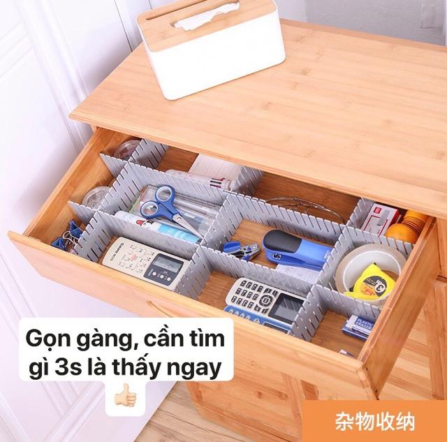 Set 4 miếng nhựa chia ngăn tủ tiện lợi