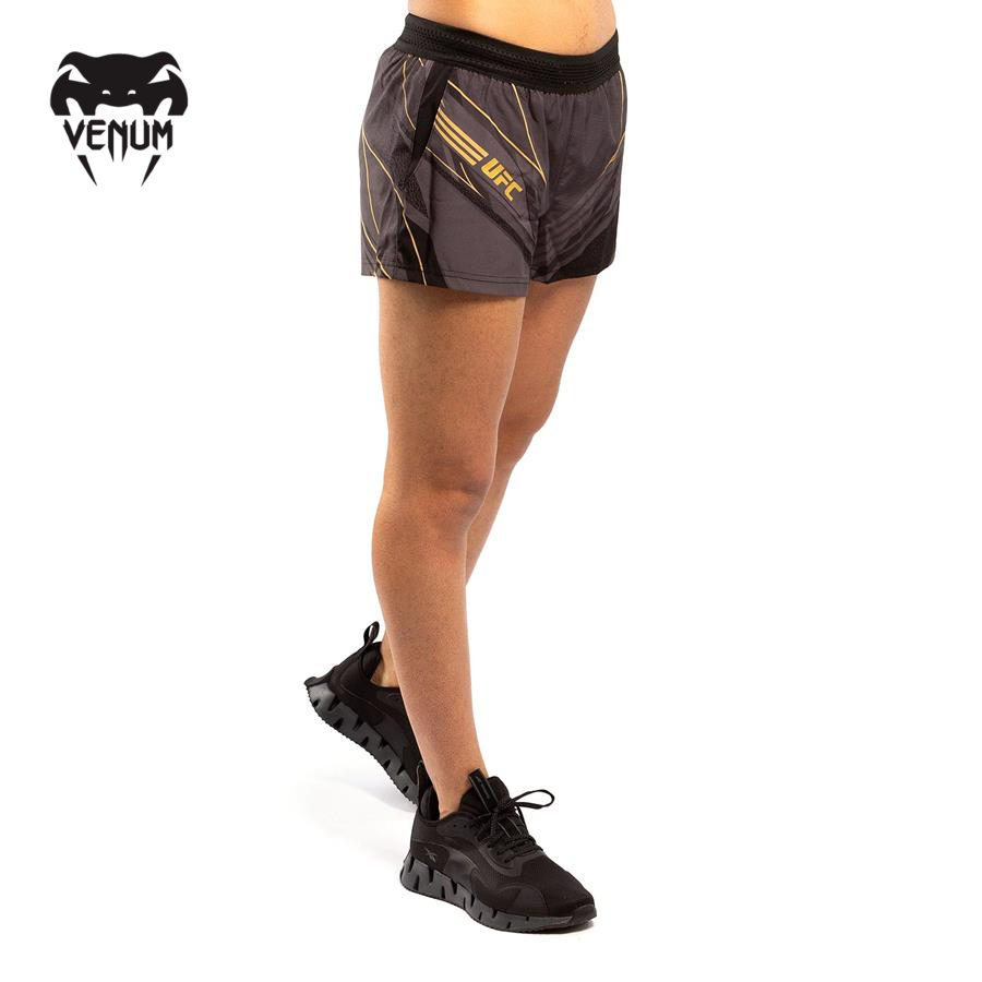 Quần đùi thể thao nữ Venum UFC FIGHT NIGHT TRAINING SHORTS - BLACK/GO - VNMUFC-00072-126