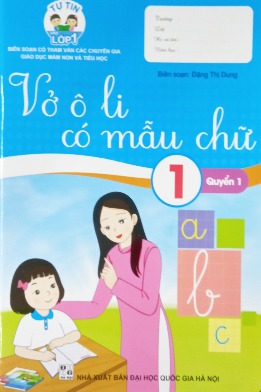 Vở ô li có mẫu chữ 1 quyển 1