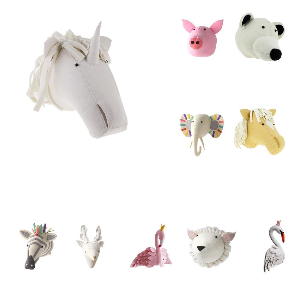 Wall Mount Stuffed Animal Head Hanging Decor Kids Room Decor Hanger