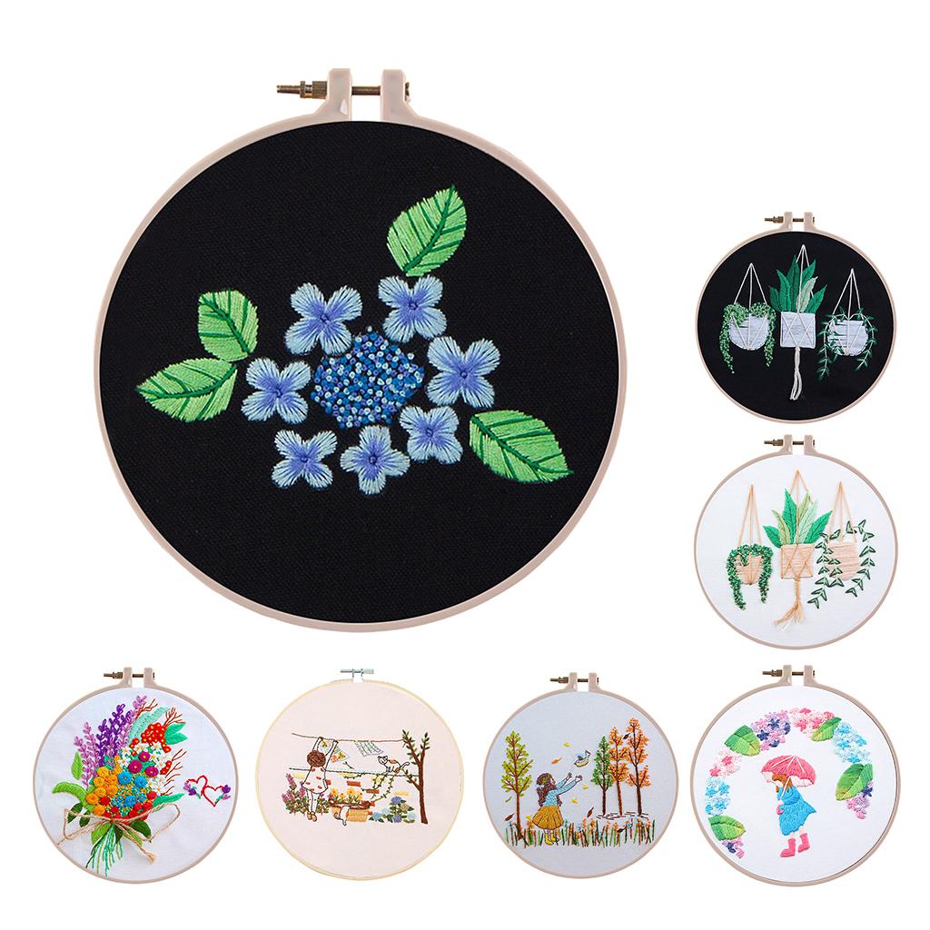 Cross Stitch Embroidery Starter Kit with Pattern DIY Needlework Crafts