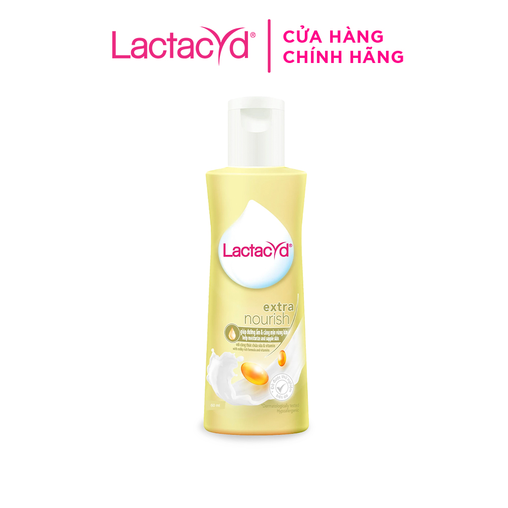 Gift - Dung dịch vệ sinh phụ nữ Lactacyd Extra Nourish Dưỡng Ẩm và Căng Mịn 60ml