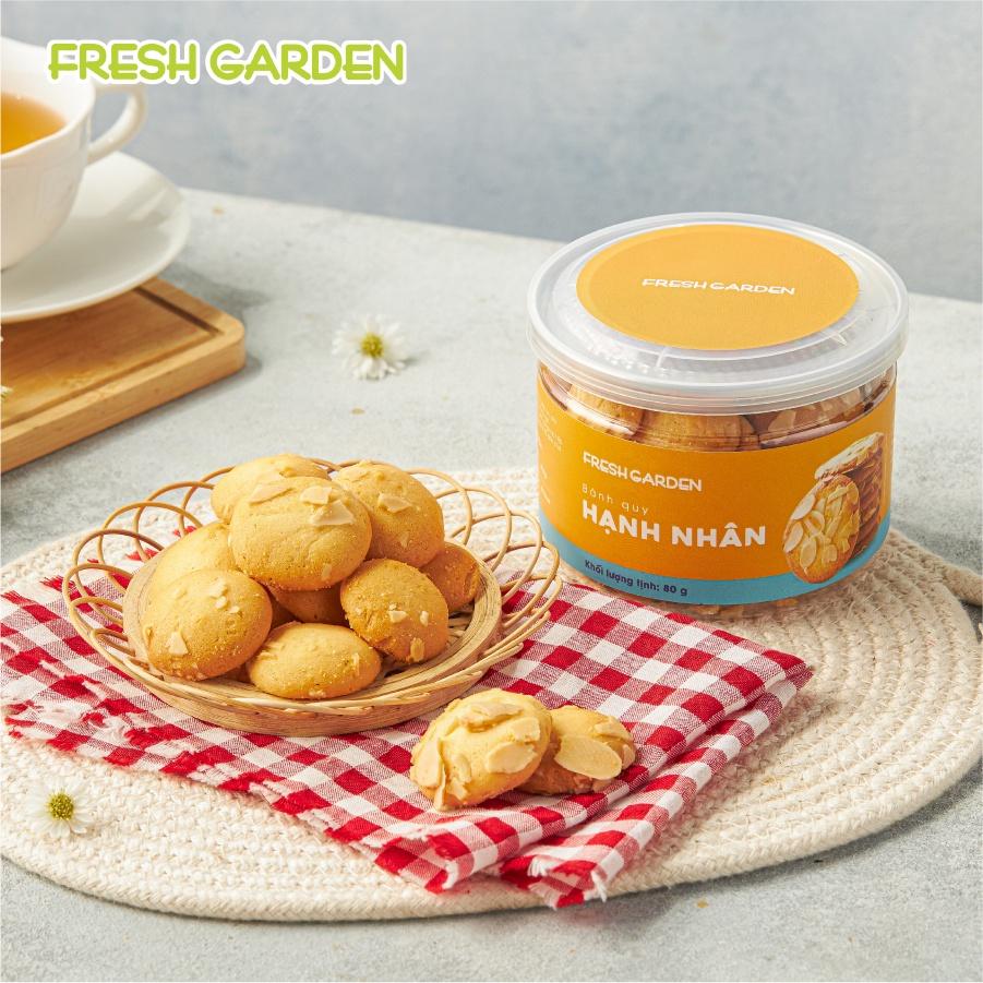 Bánh Quy Hạnh Nhân Ăn Vặt FRESH GARDEN Thơm Ngon Cung Cấp Dưỡng Chất Tốt Cho Sức Khỏe Hộp 80g