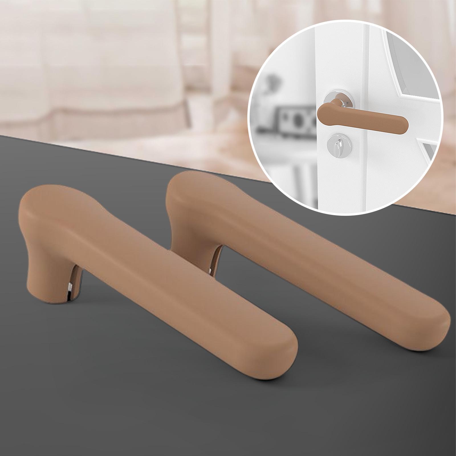 4Pcs Doorknob Cover Silicone Protector Noiseless Child Protection Door Handle Protective Cover