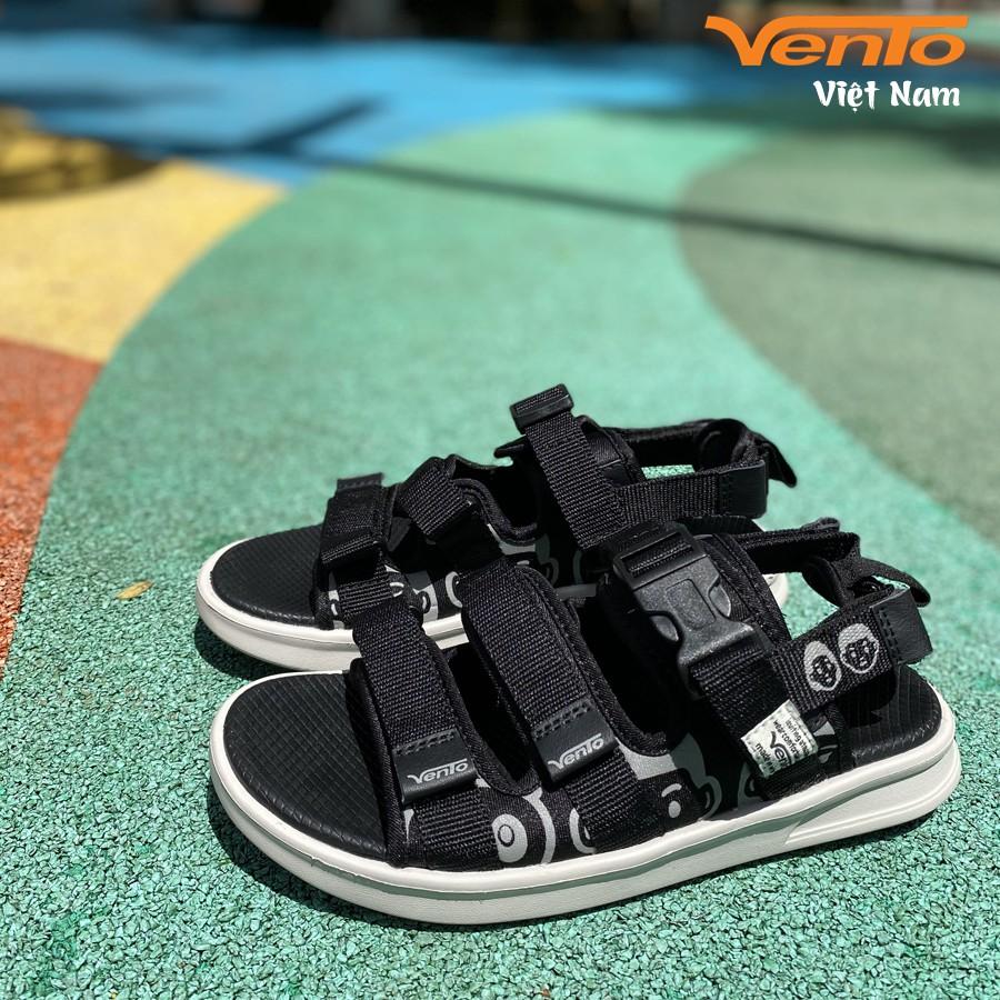 Giày Sandal Vento Nữ NB80 Màu Đen Họa Tiết Streetstyle