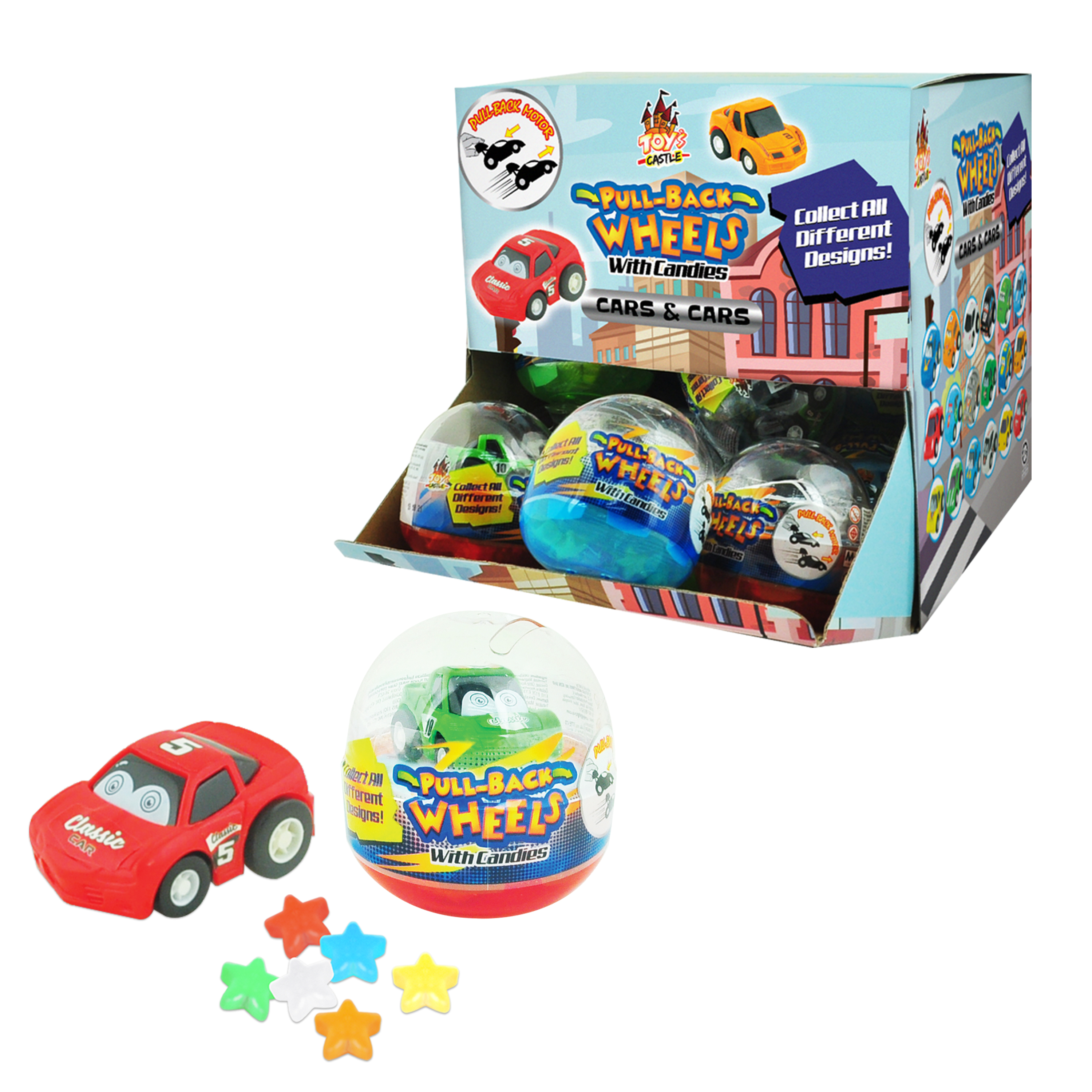 Kẹo Toy's Castle Pull-back Wheels 5g