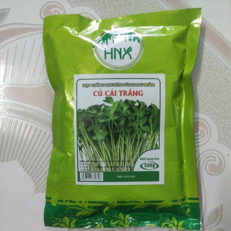 500gr hạt giống rau mầm (đậu hà lan, củ cải trắng, củ cải đỏ, rau muống, cải ngọt)