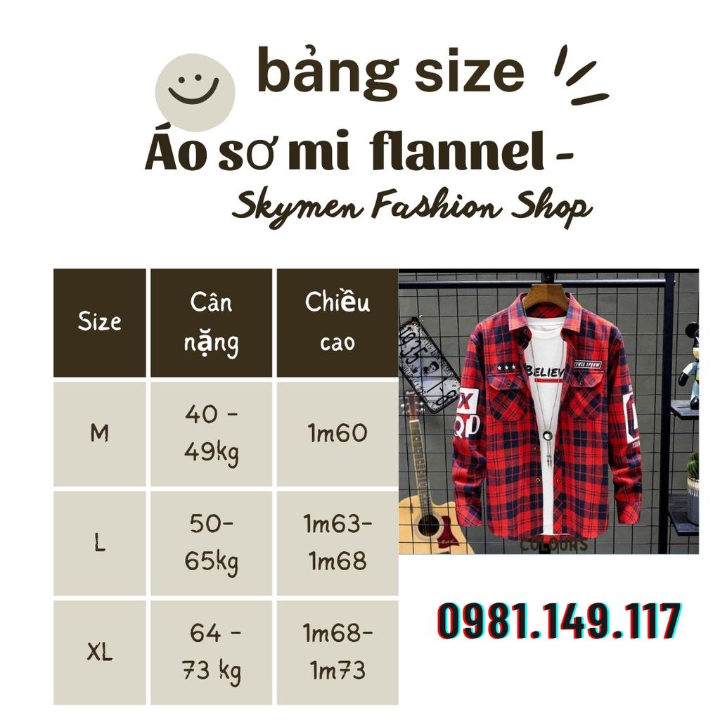 Áo sơ mi tay dài kẻ sọc karo flanner unisex tay dài có mũ chất vải Kate Nỉ dày đẹp - SMF03