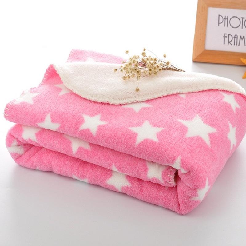 Chăn Bộ Bé Nhiệt Nỉ Mặc Sao Chăn Trẻ Sơ Sinh Đầm Ngủ Trưa Nhận Xe Đẩy Bọc Cho Sơ Sinh Bebe Chăn